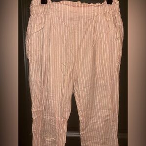 Striped Paper bag Pants